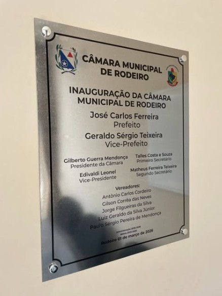 Inauguração da Câmara Municipal de Rodeiro - MG
